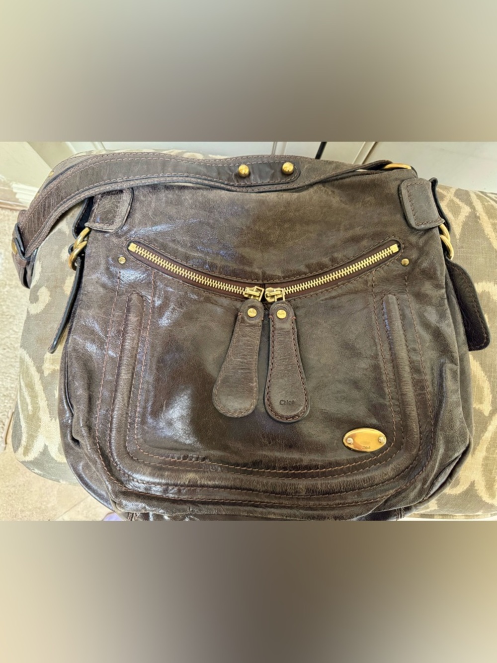 Chloé Brown Leather Crossbody Bag